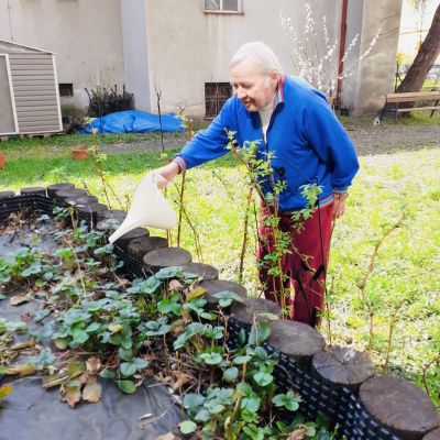 Posezení na terase, zahradničení a procházky